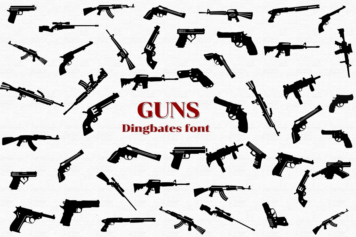 Guns Regular Font preview