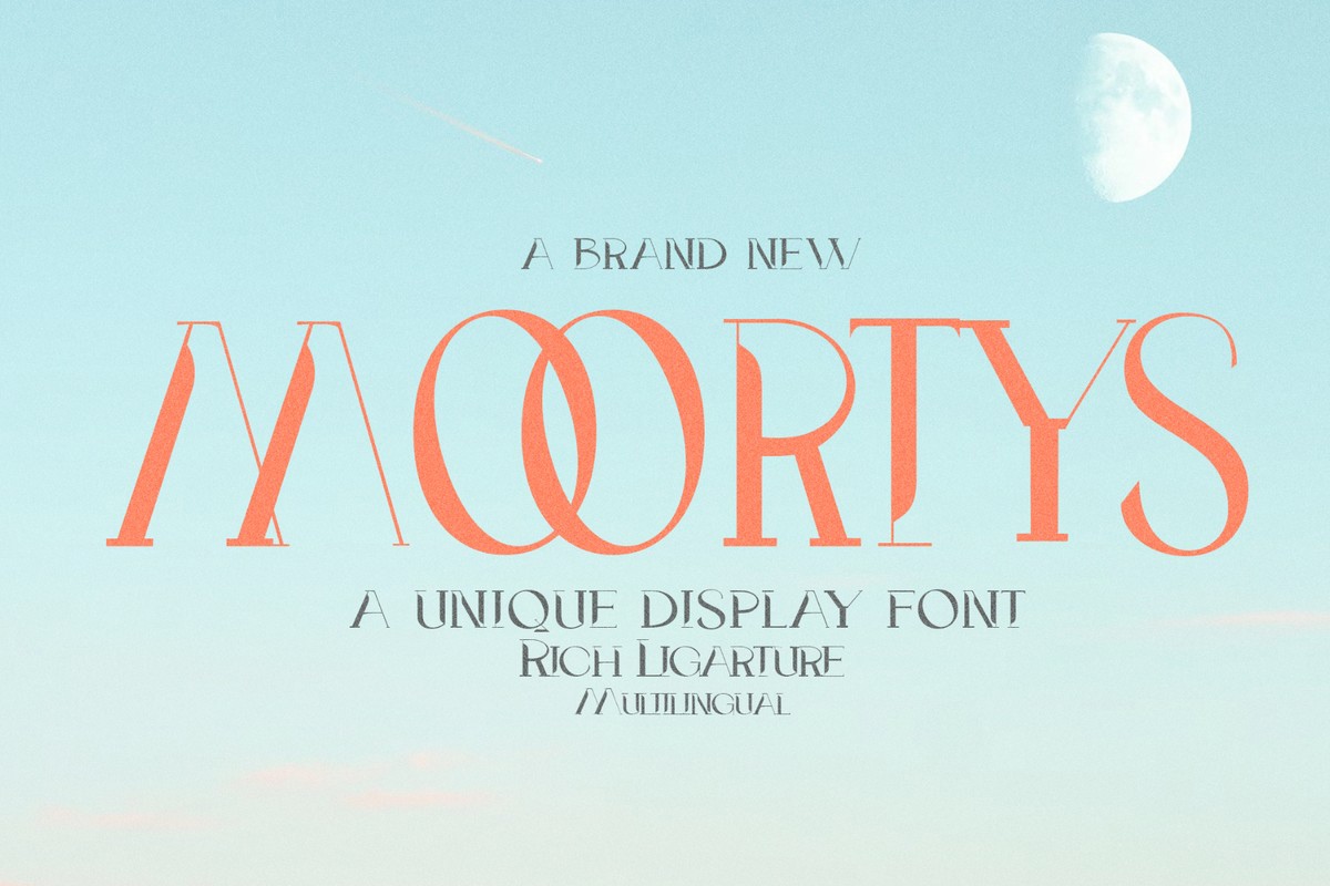 Moortys Expanded Italic Font preview