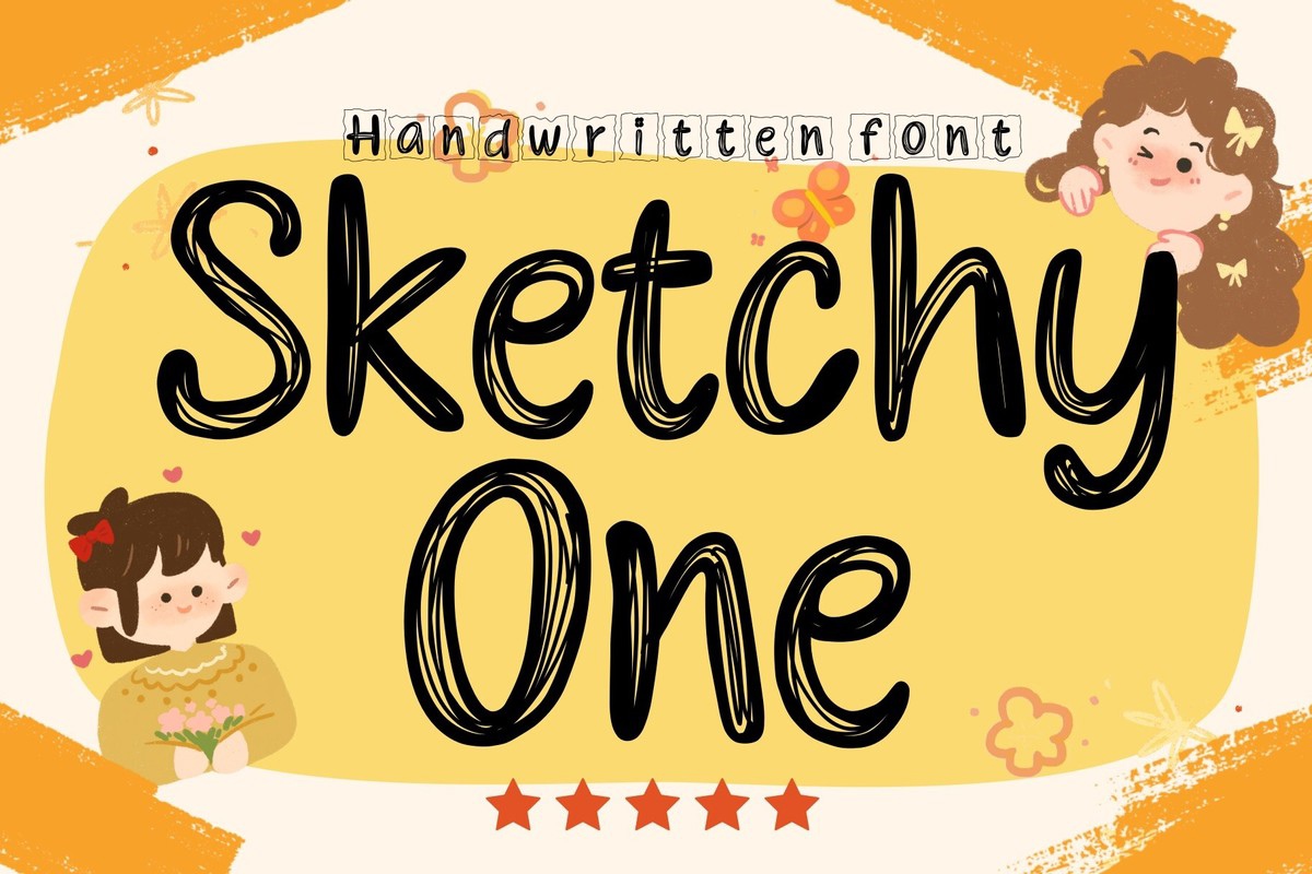 Sketchy One Regular Font preview