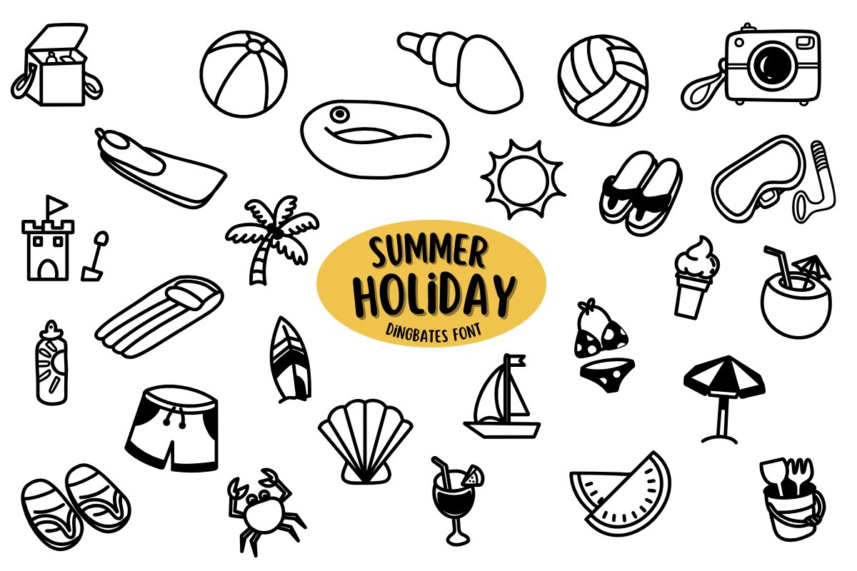 Summer Holiday Font preview