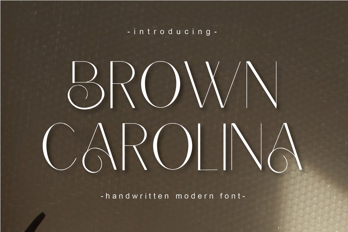 Brown Carolina Regular Font preview