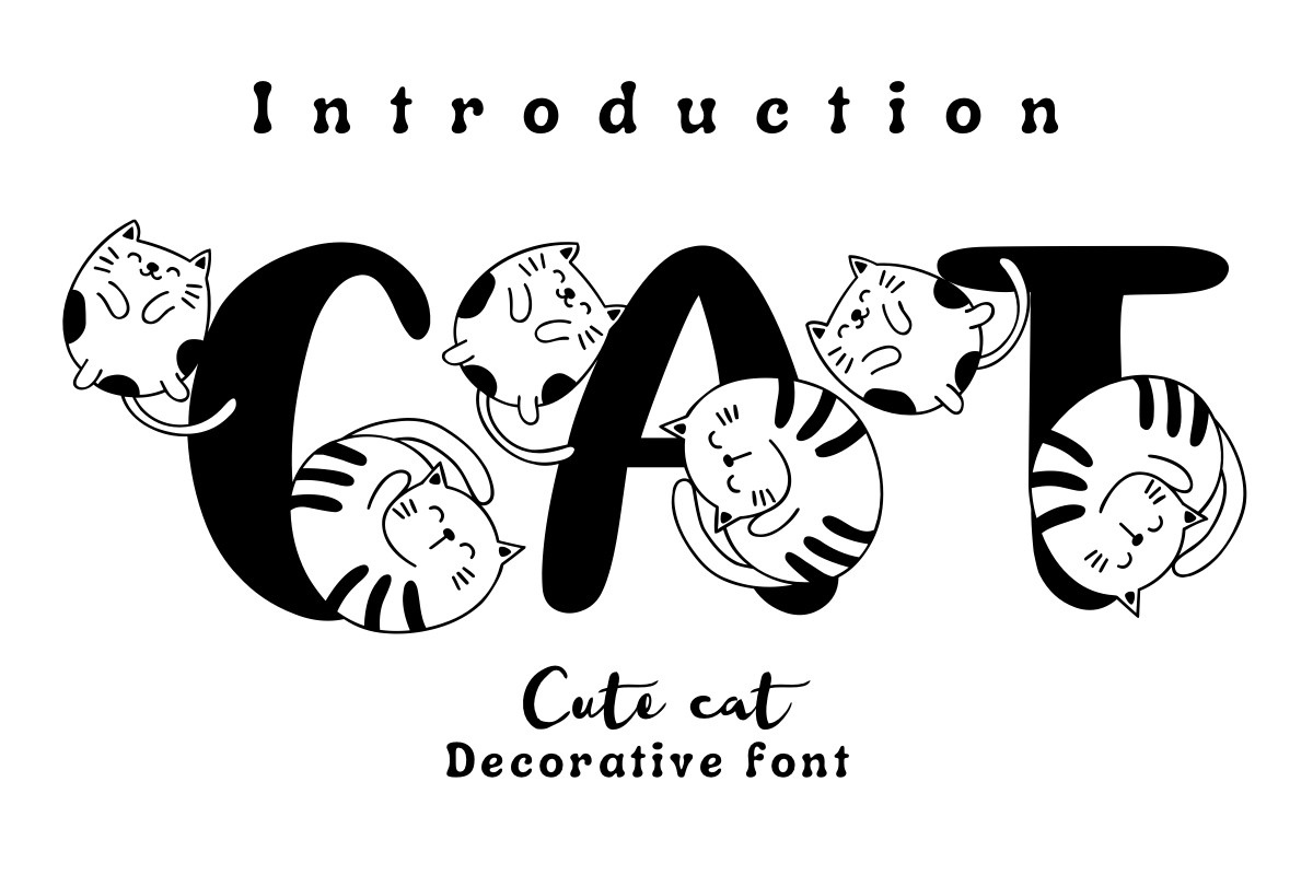 Cute Cat Regular Font preview