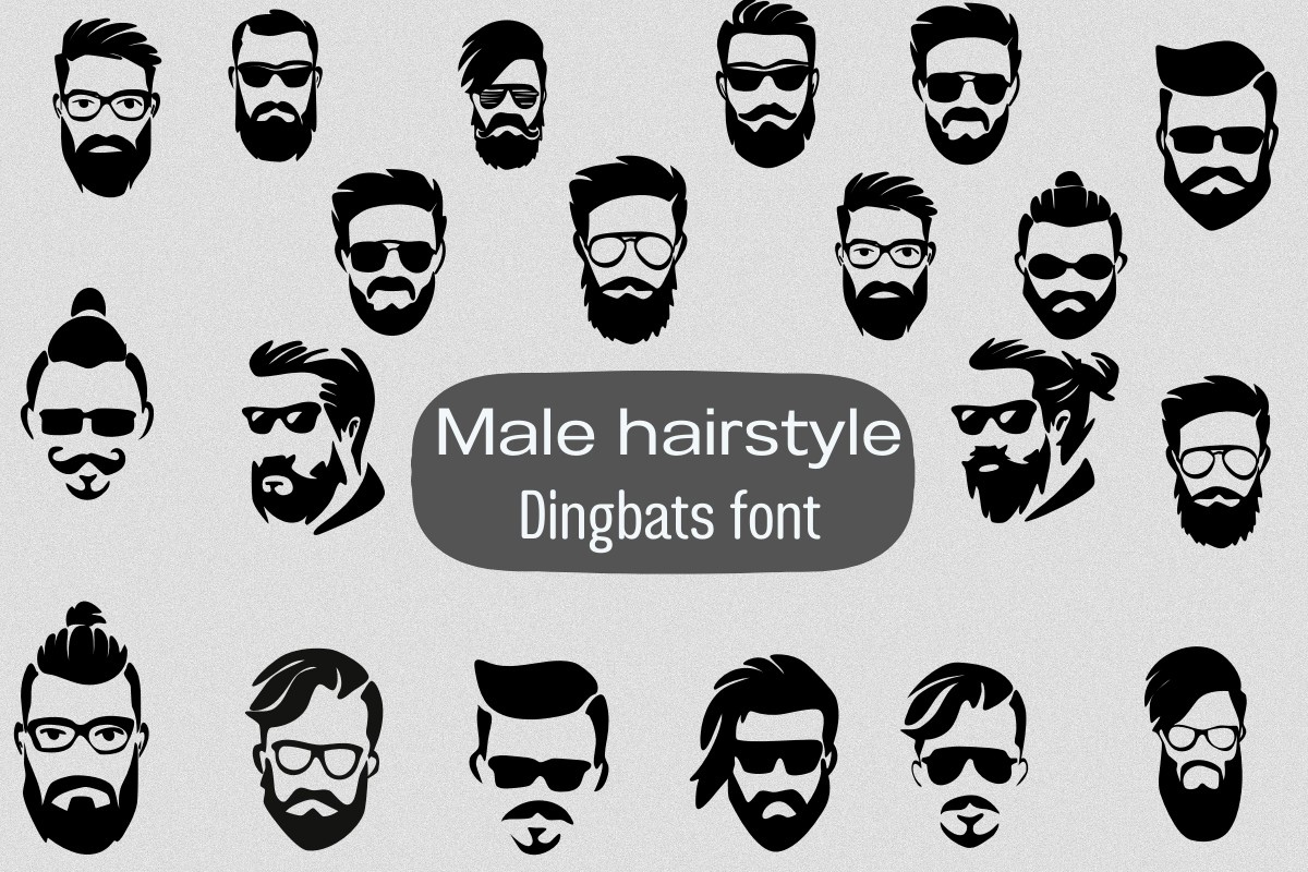 Male Hairstyle Font preview