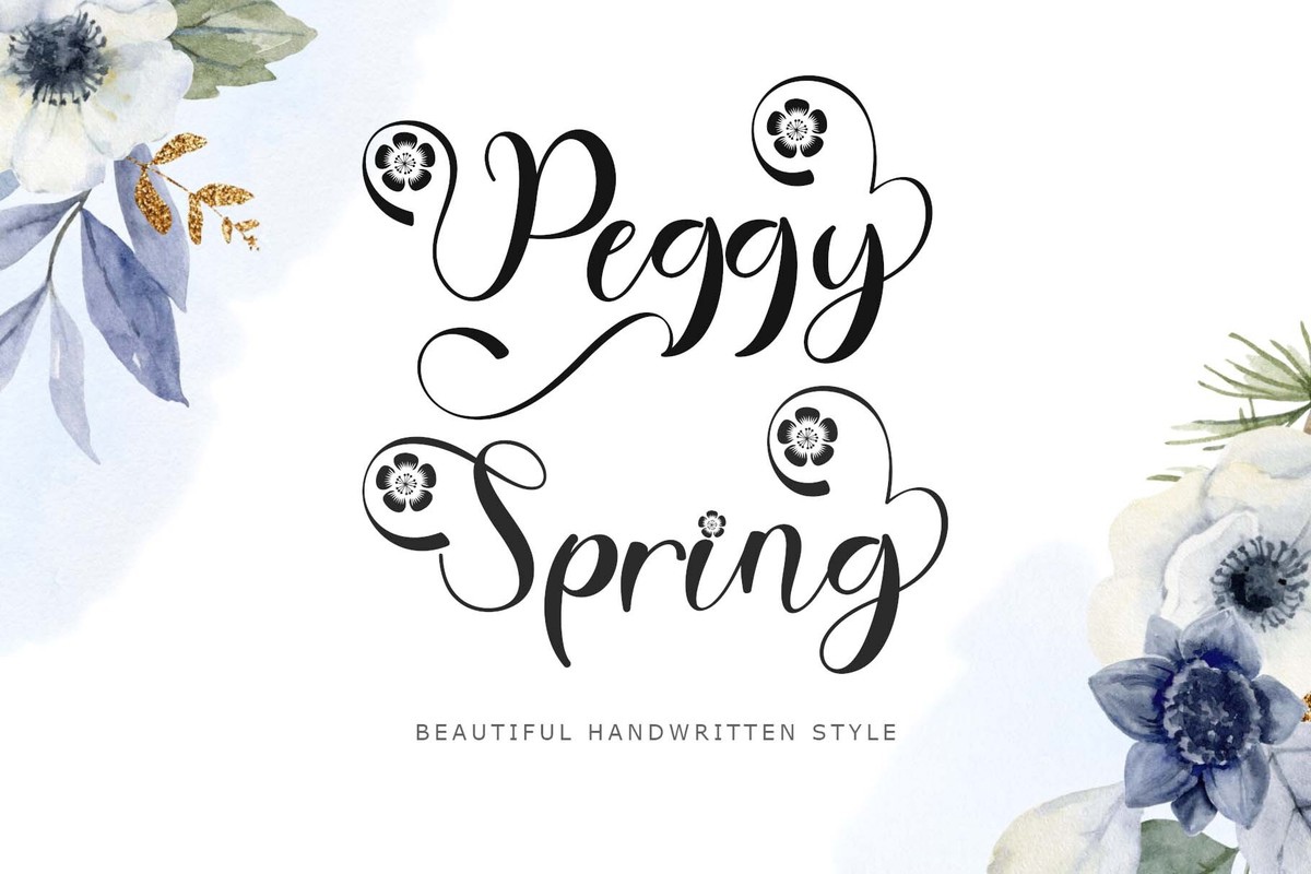 Peggy Spring Font preview