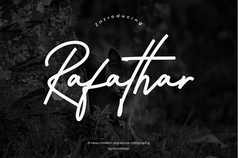 Rafathar Font preview