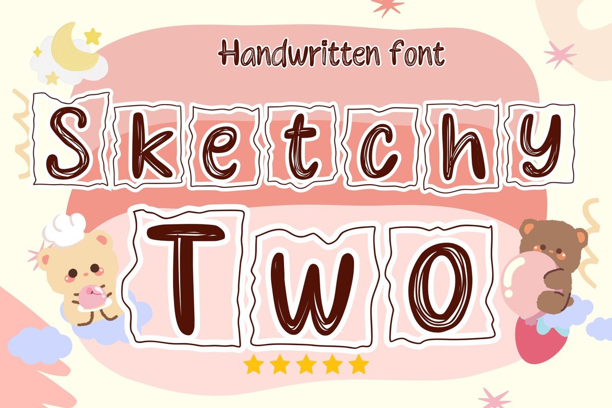 Sketchy Two Regular Font preview