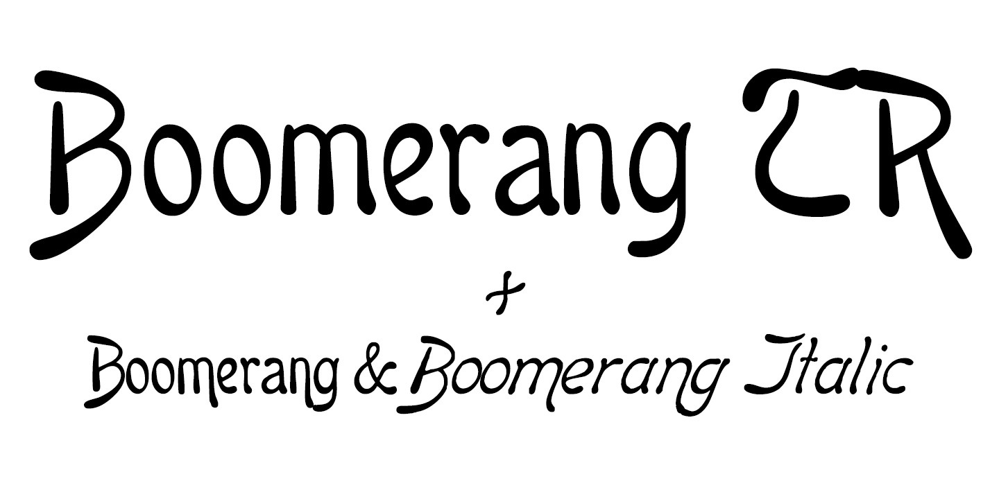 Boomerang TR Regular Font | xFonts.pro