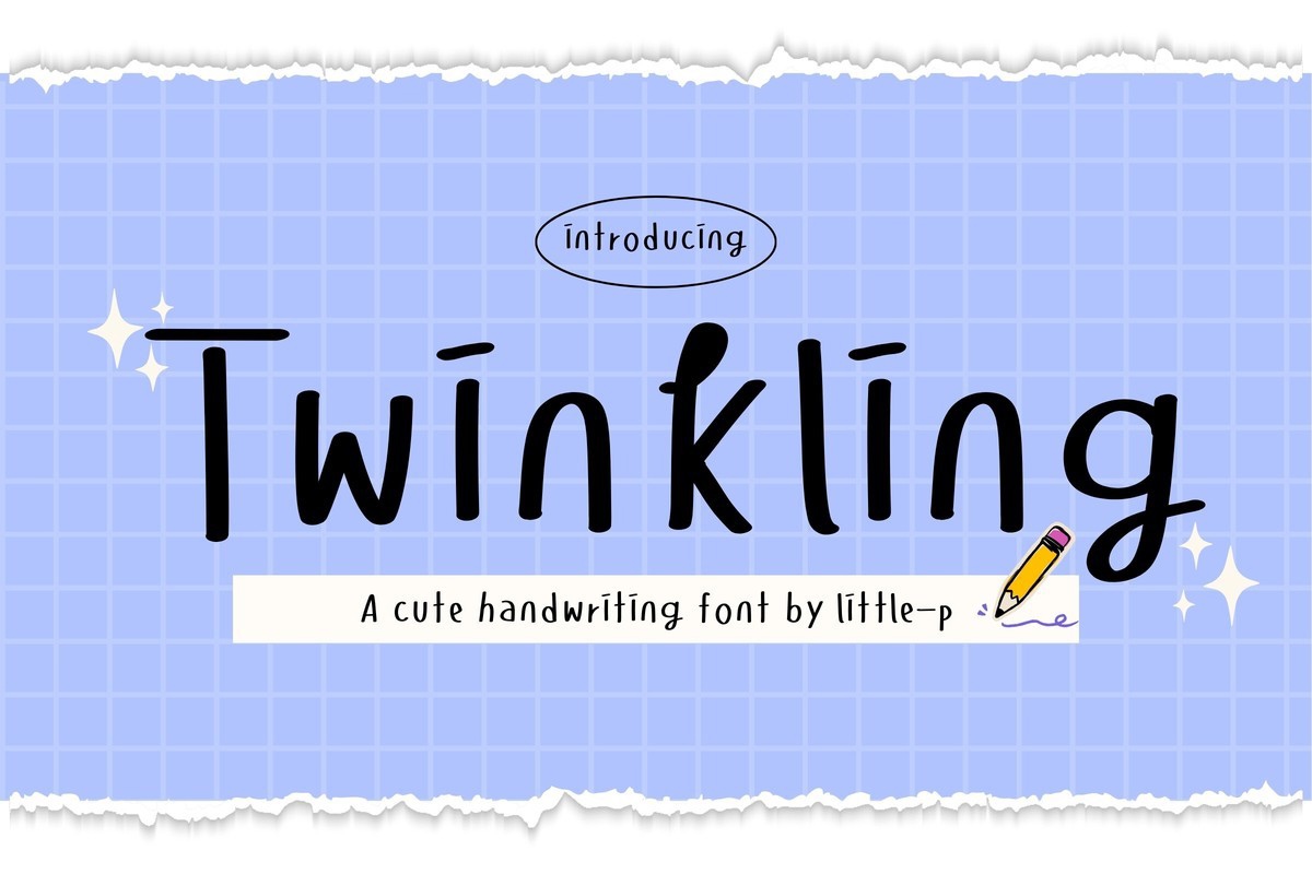 Twinkling Font preview