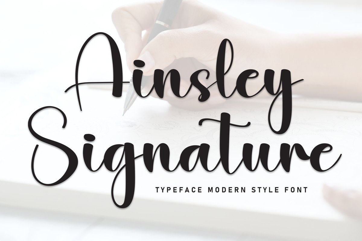 Ainsley Signature Regular Font preview