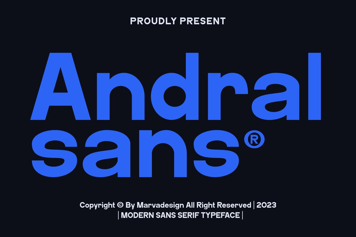 Andral Regular Font preview