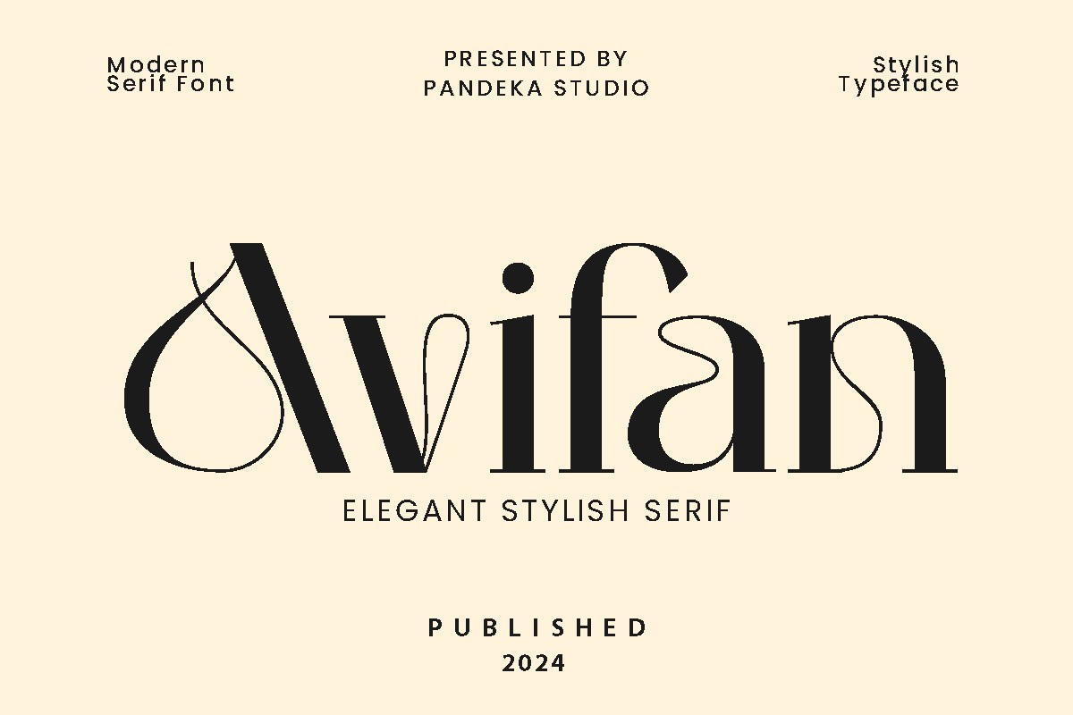 Avifan Font preview