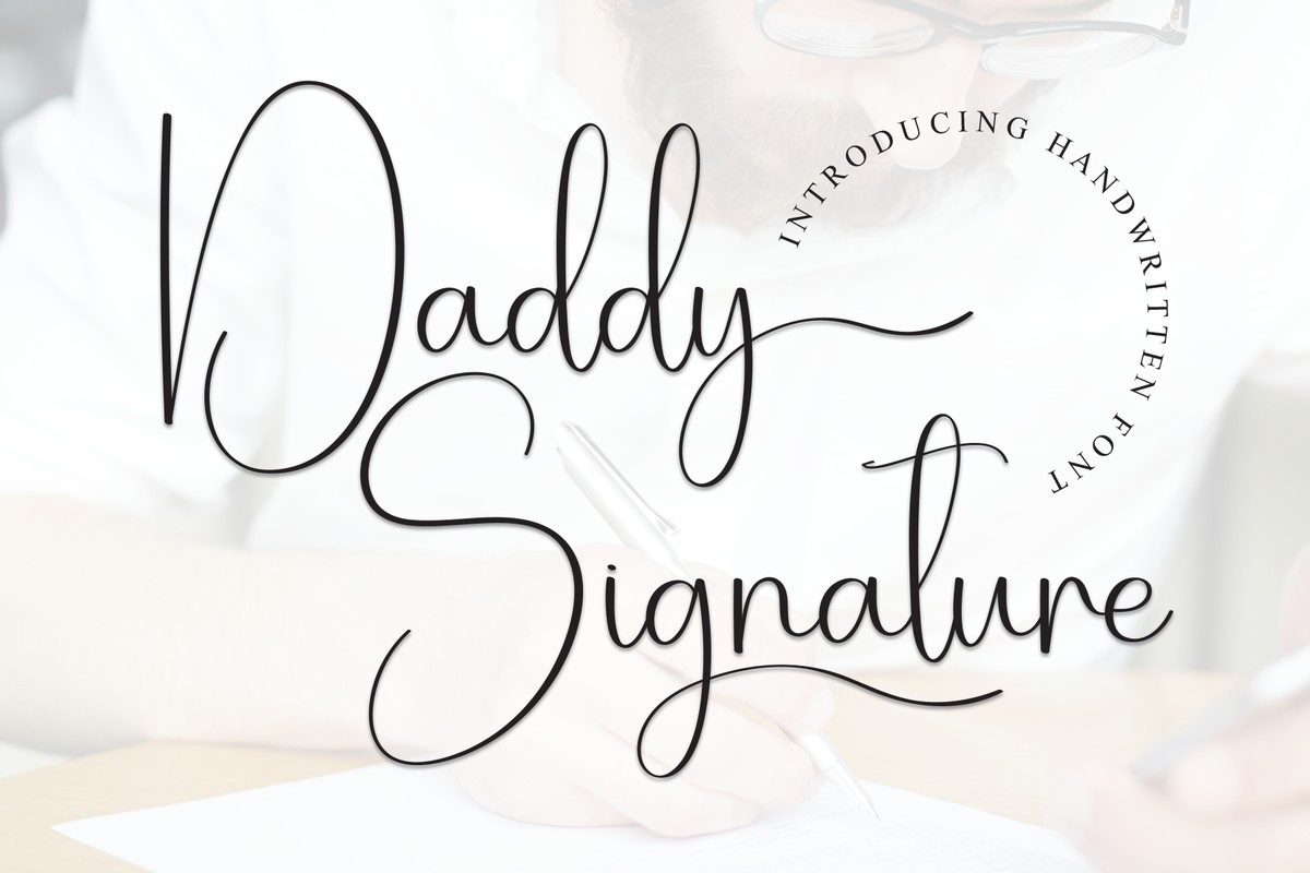 Daddy Signature Font preview