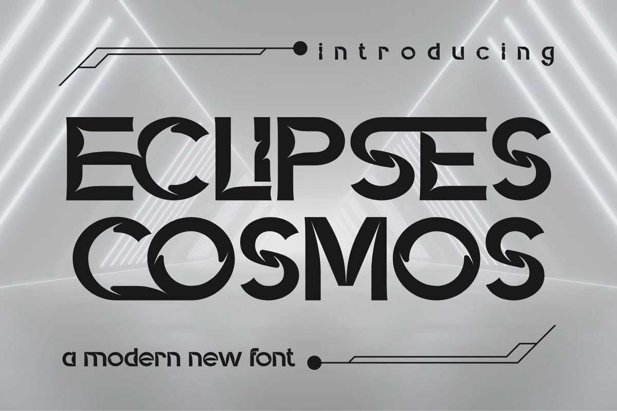 Eclipses Cosmos REGULAR ITALIC Font preview