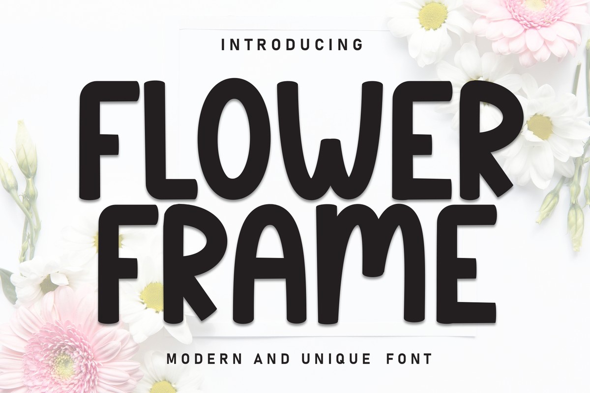 Flower Frame Font preview