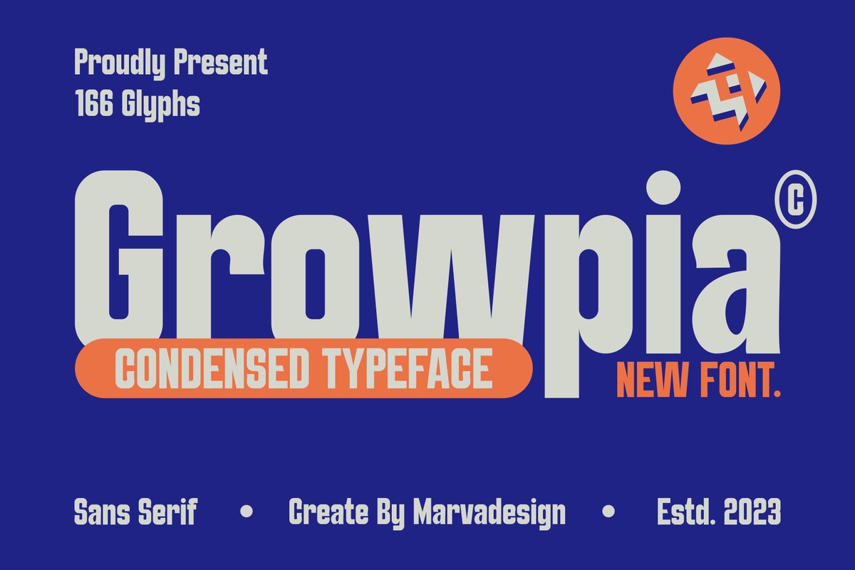 Growpia Font preview