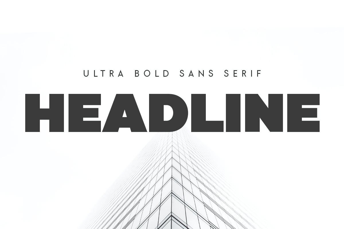 Headline Outline Font preview