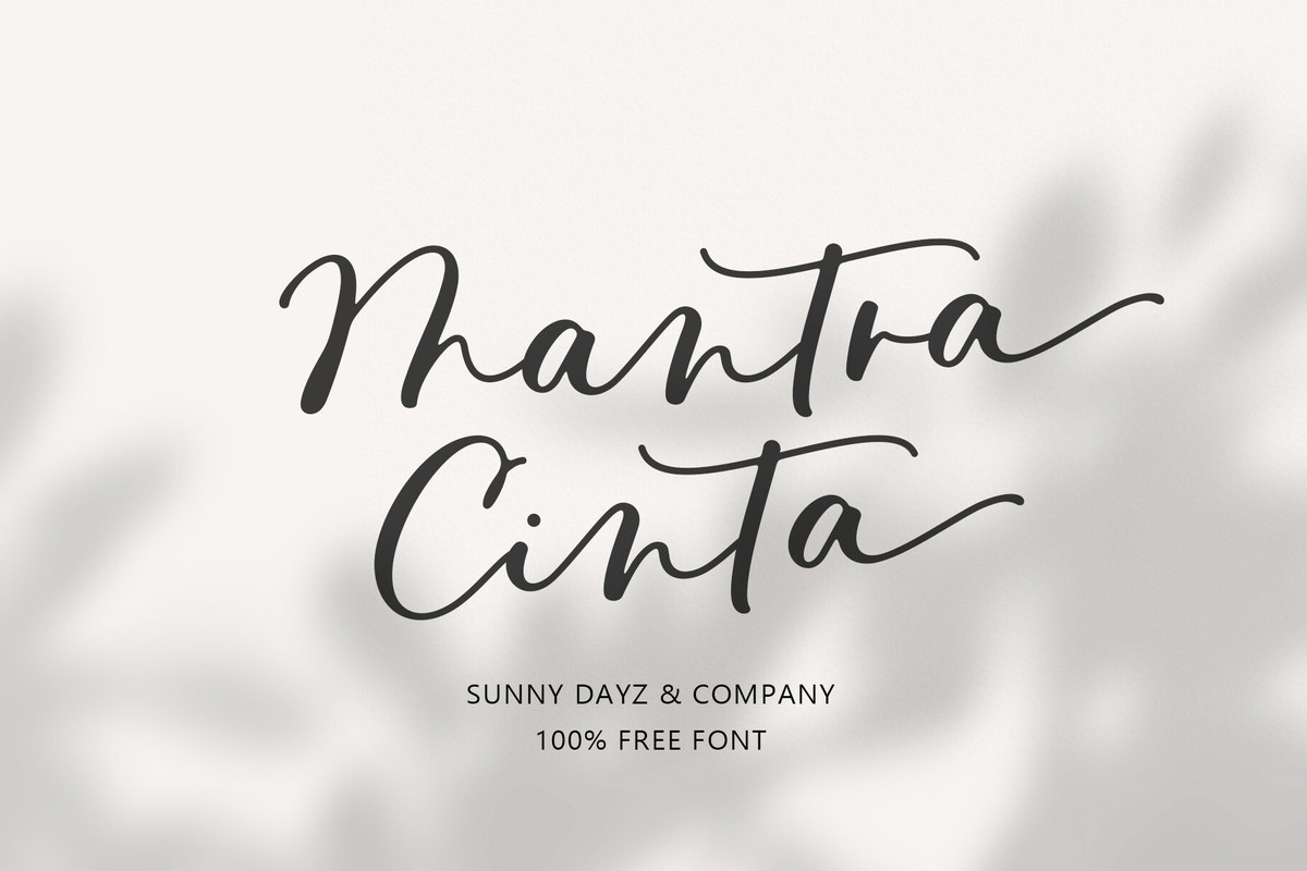 Mantra Cinta Font preview