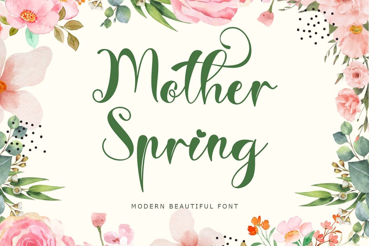 Mother Spring Font preview