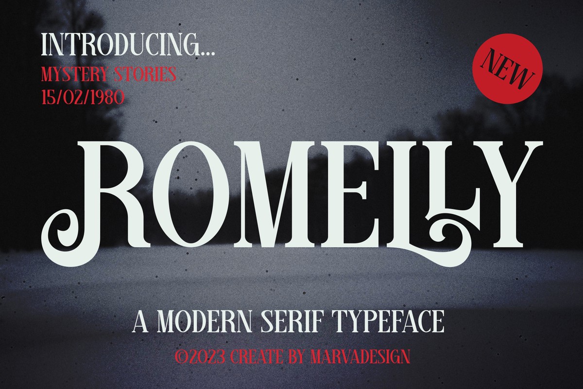 Romelly Font preview