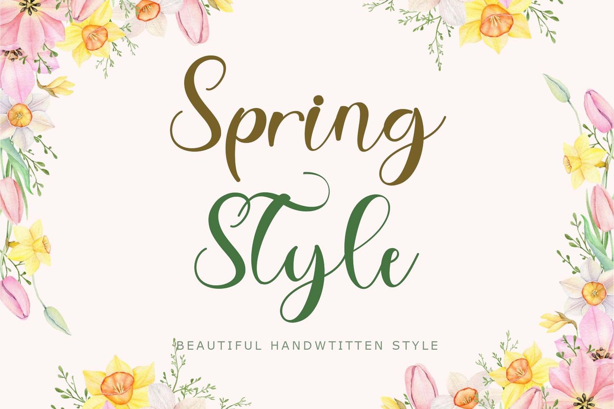 Spring Style Font preview