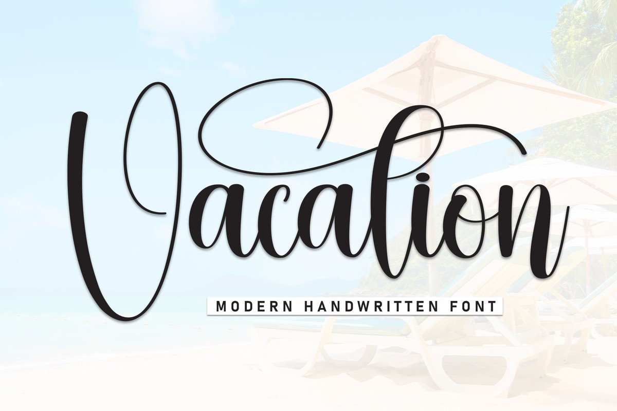 Vacation Font preview