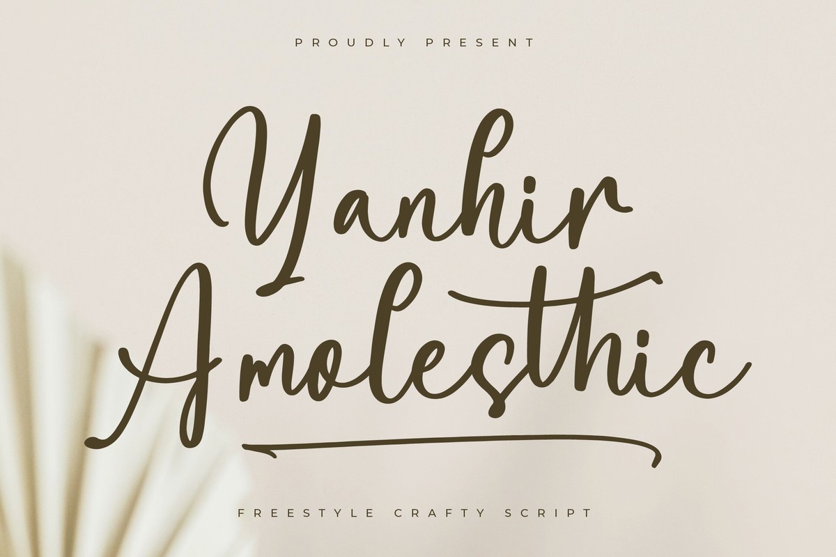 Yanhir Amolesthic Font preview