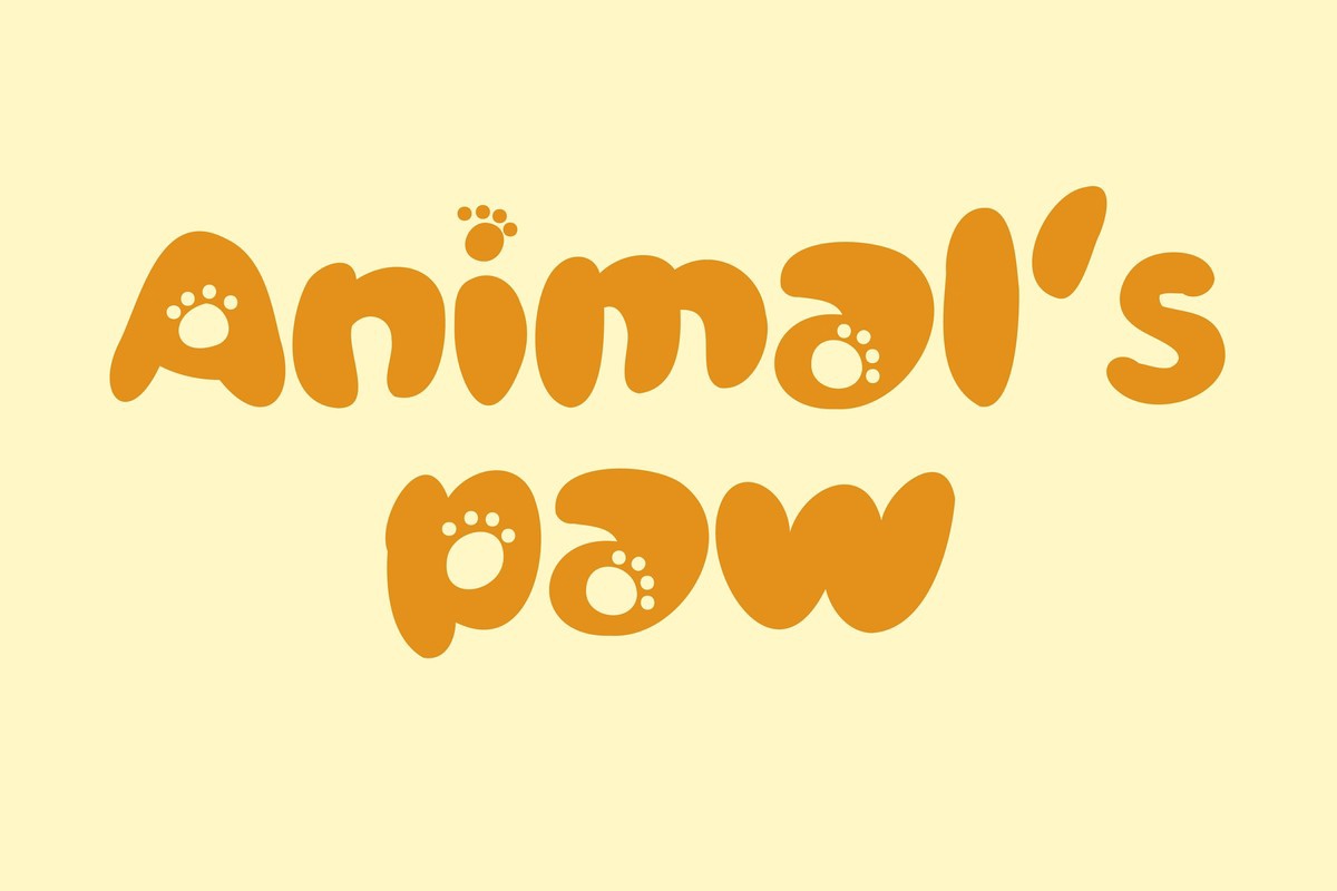 Animal's Paw Font preview