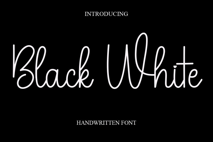 Black White Font preview