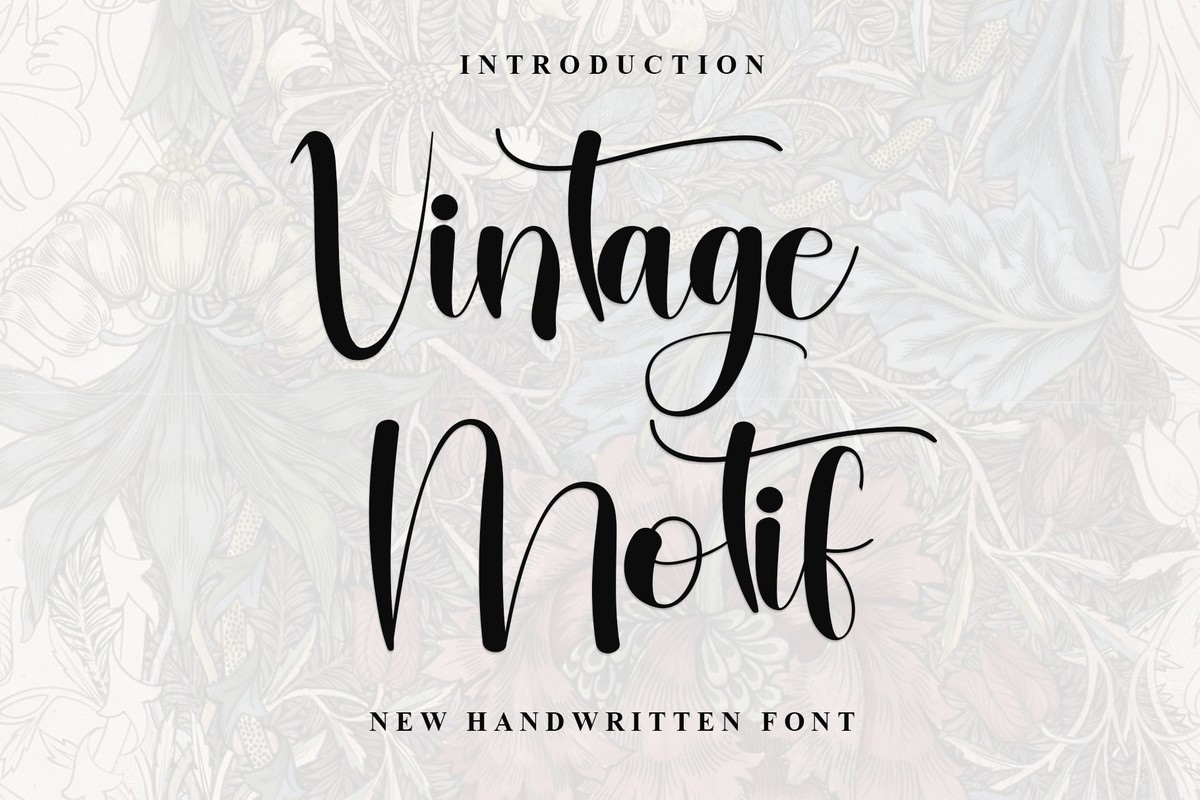 Vintage Motif Font preview