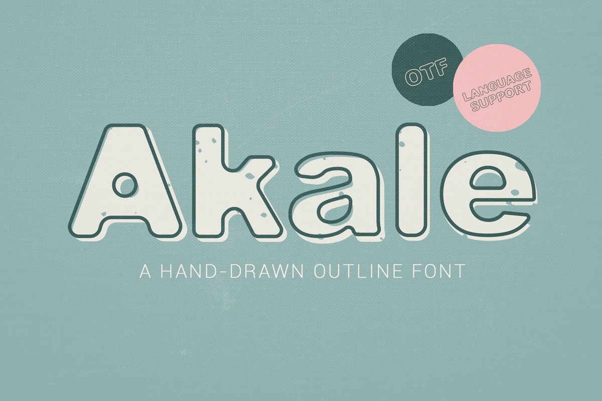 Akale Outline Regular Font preview