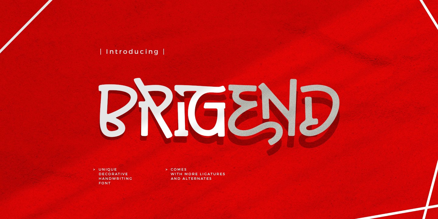 Brigend Font preview