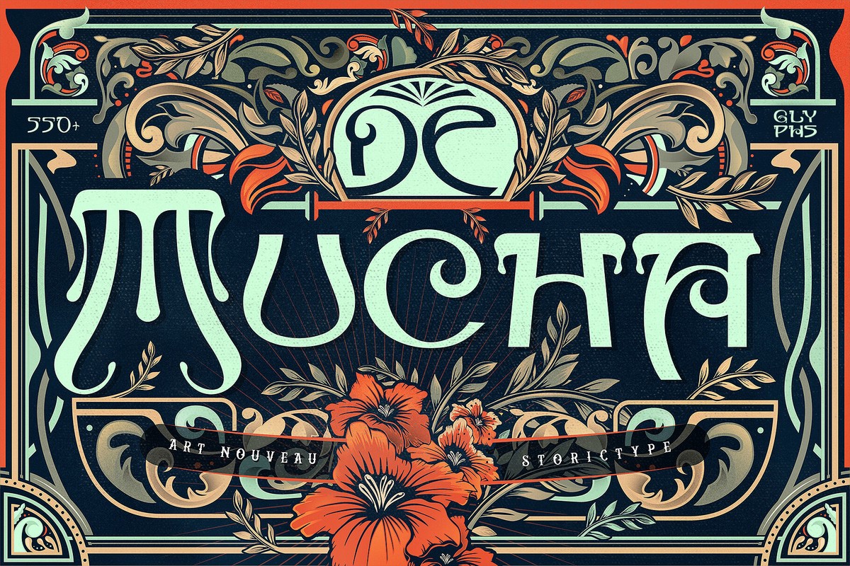 De Mucha Font preview