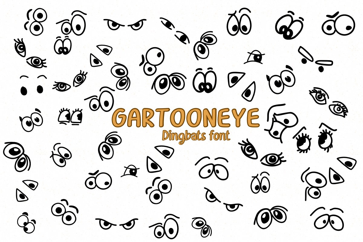 Gartoon Eye Regular Font preview