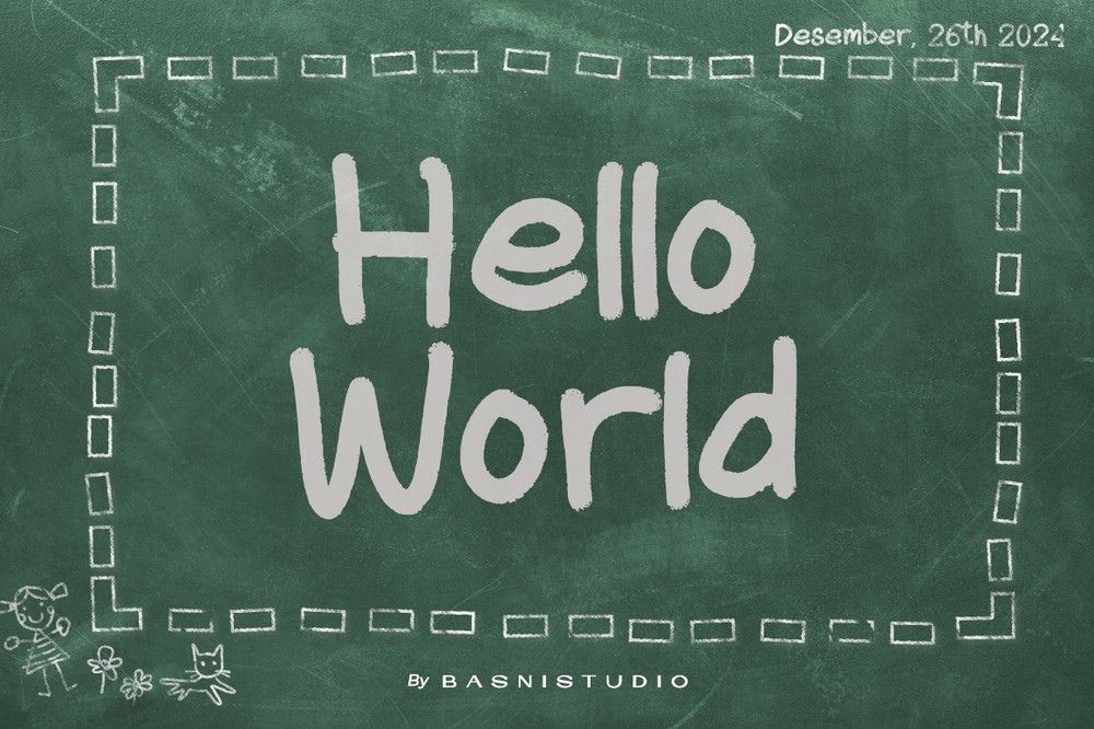 Hello World Font preview