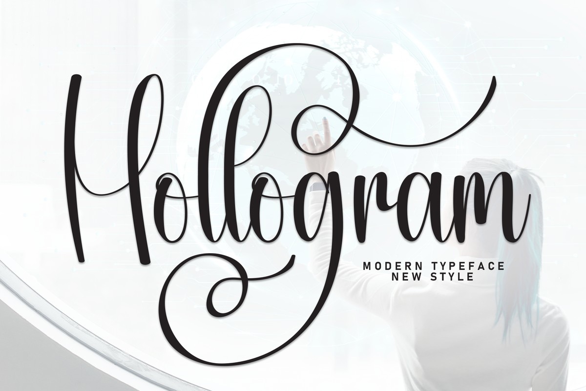 Hollogram Font preview