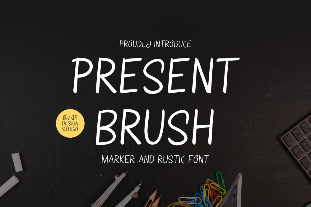 Present Brush Font preview