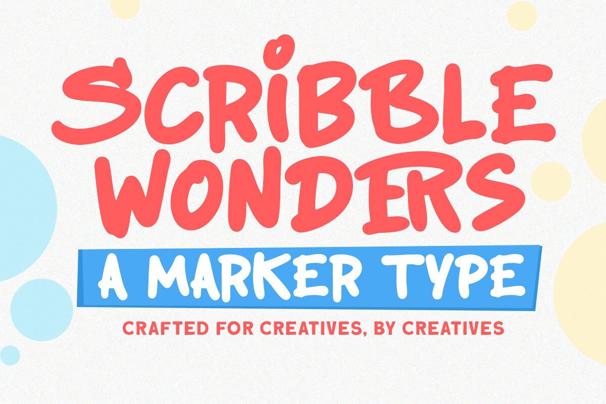 Scribble Wonders Regular Font preview