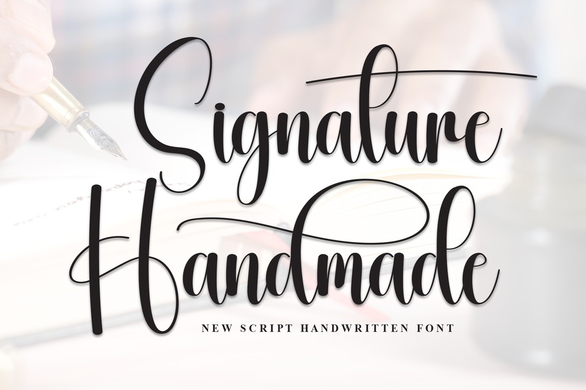 Signature Handmade Font preview