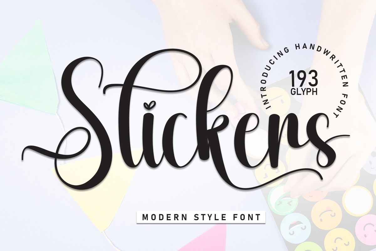 Stickers Font preview