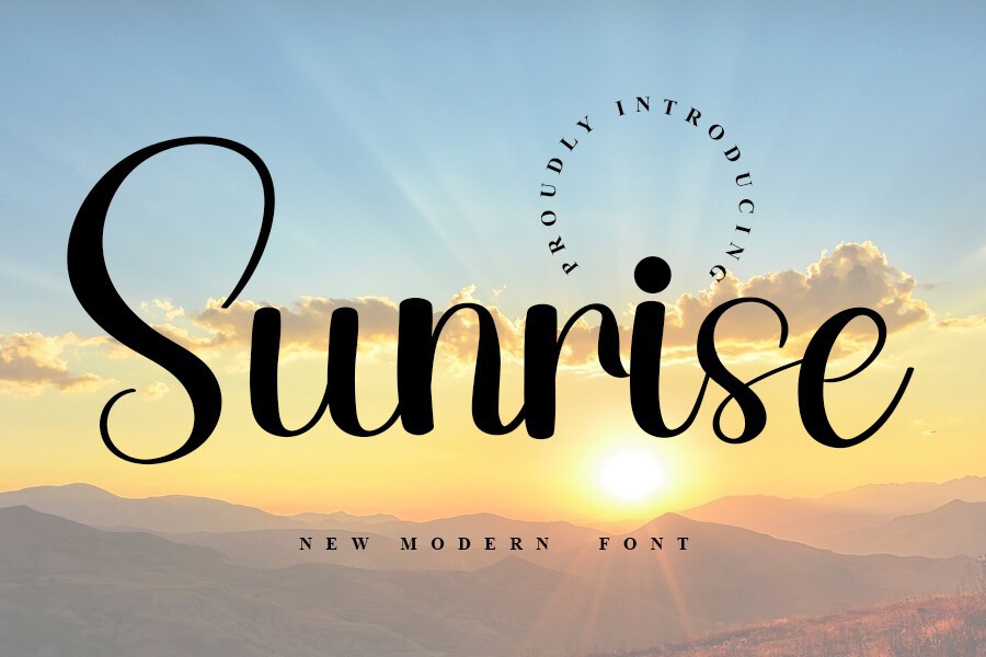 Sunrise Font preview