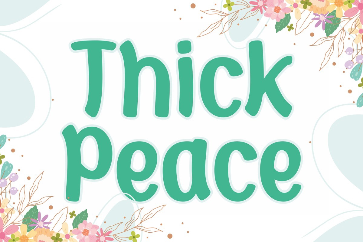 Thick Peace Font preview