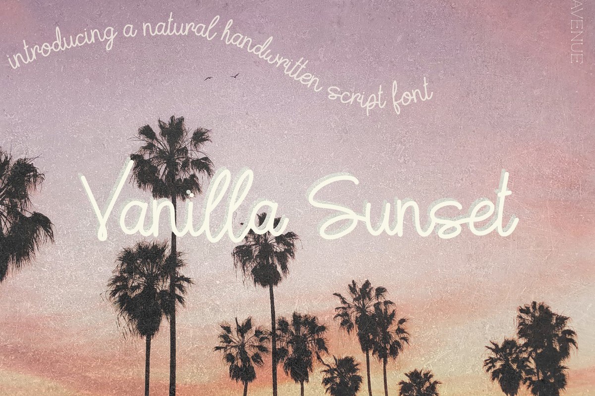 Vanilla Sunset Font preview