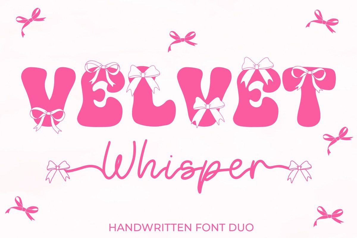 Velvet Whisper Font preview