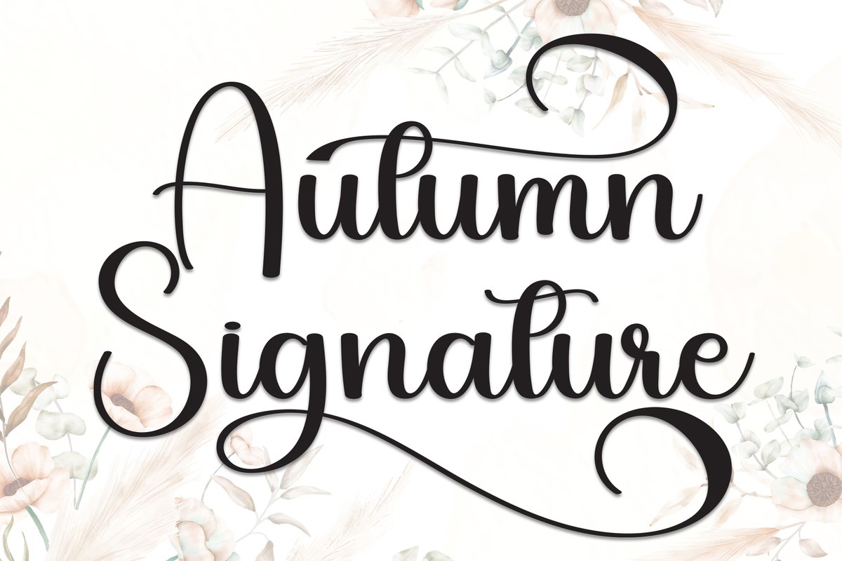 Autumn Signature Font preview