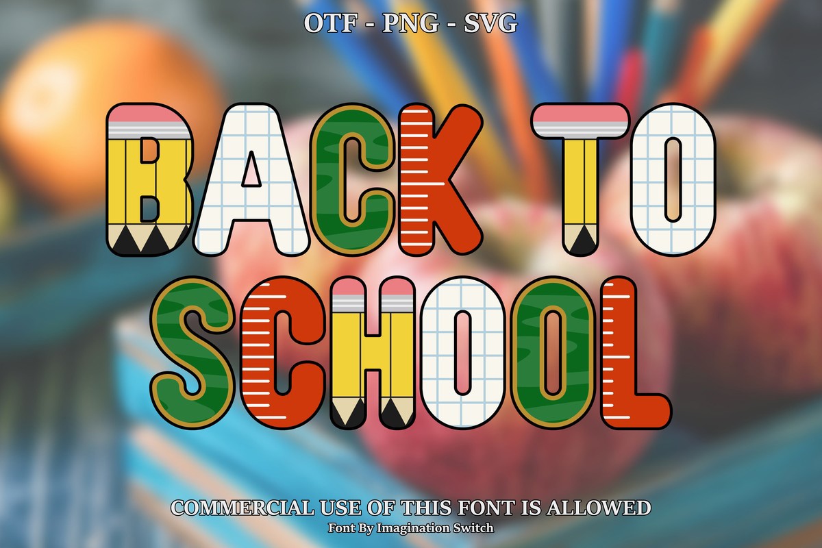 Back to School Collection Font preview