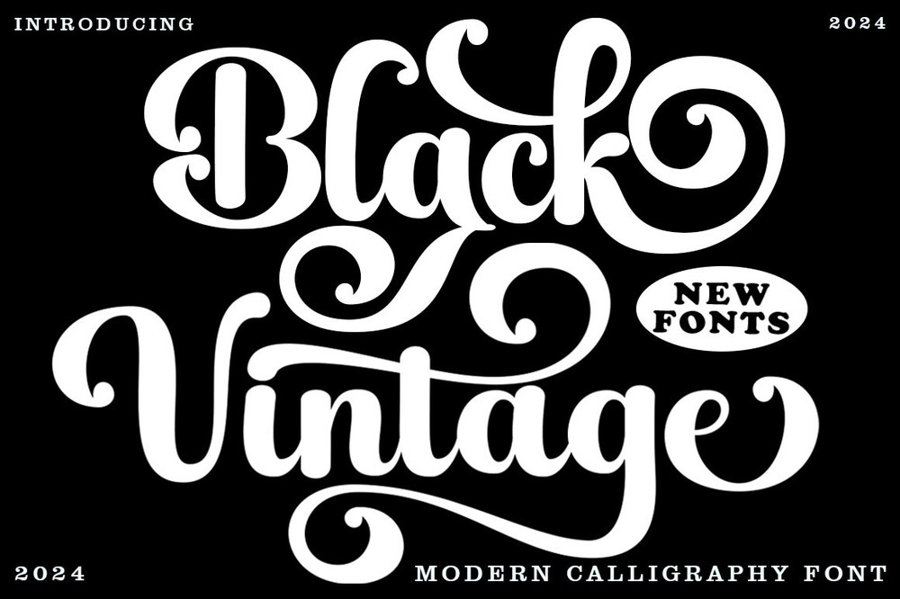 Black Vintage Font preview