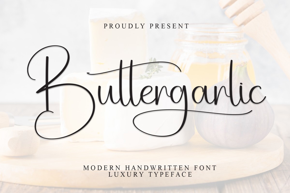 Buttergarlic Regular Font preview