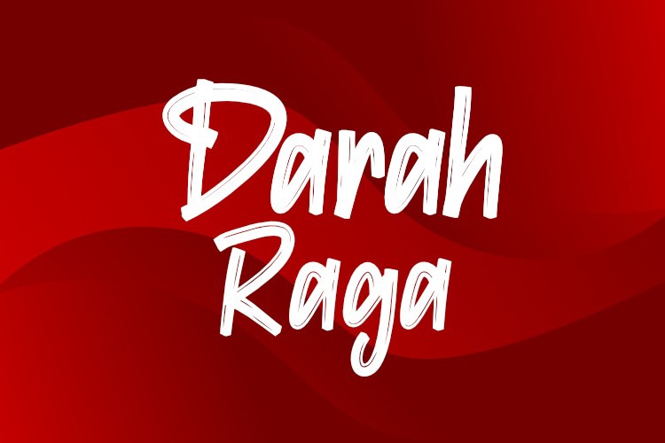 Darah Raga Regular Font preview