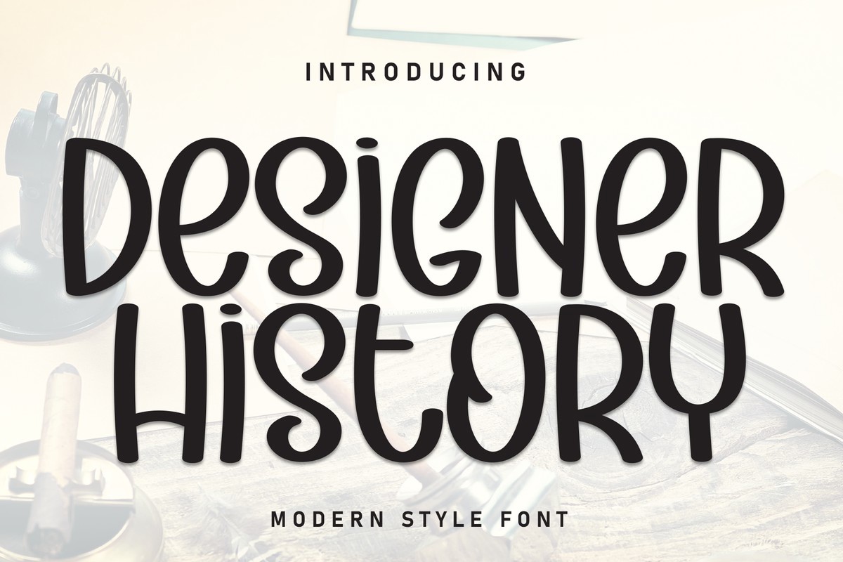 Designer History Font preview