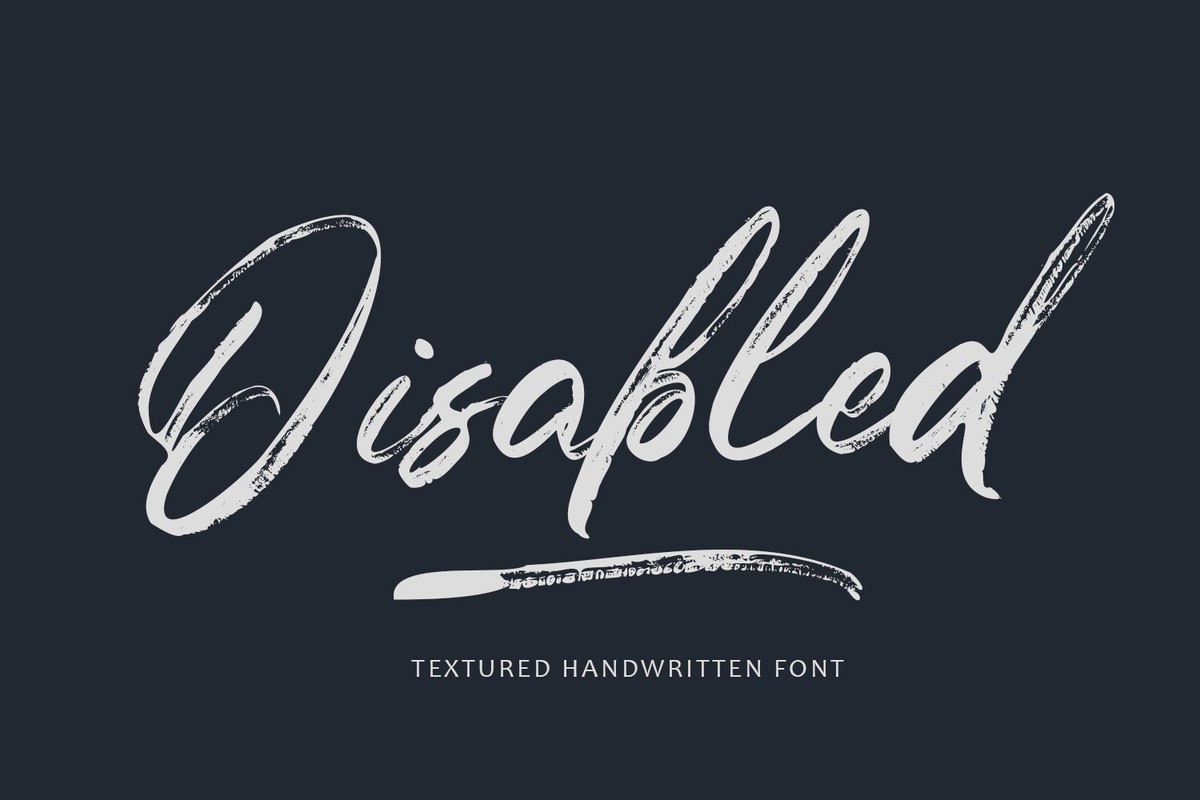 Disabled Font preview